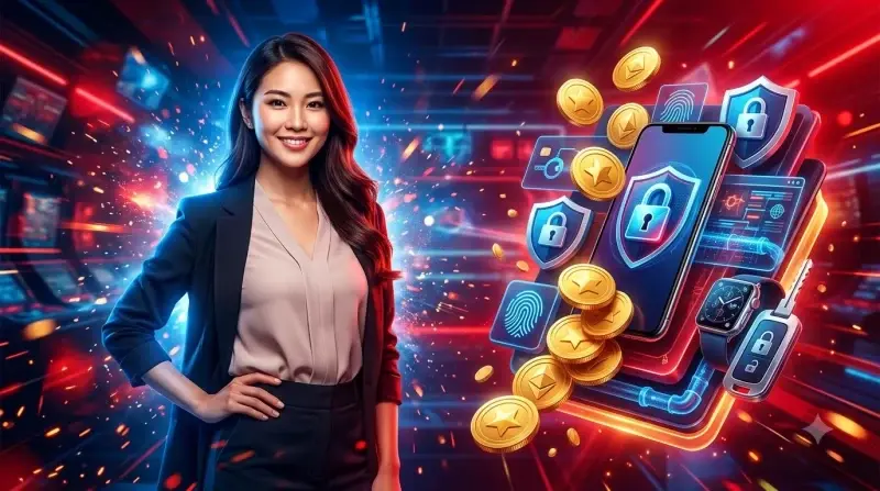 Người dùng kiểm soát dữ liệu cá nhân với biểu tượng khiên bảo mật trên điện thoại