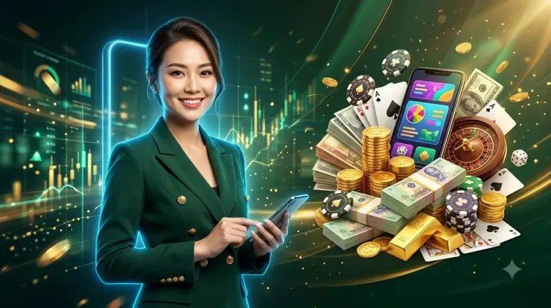 Sảnh casino 79King với nhiều bàn chơi và giao diện thân thiện